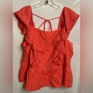 New Sofia Vergara Women's Plus Size Mixed Media Peplum Top